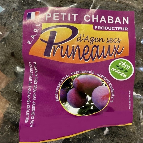 Pruneaux cuits Pasteurisés...
